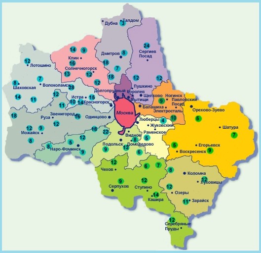 карта глубин копка колодца Рузский район